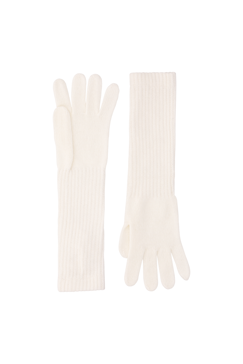 Bass Mixed Wool Gloves White