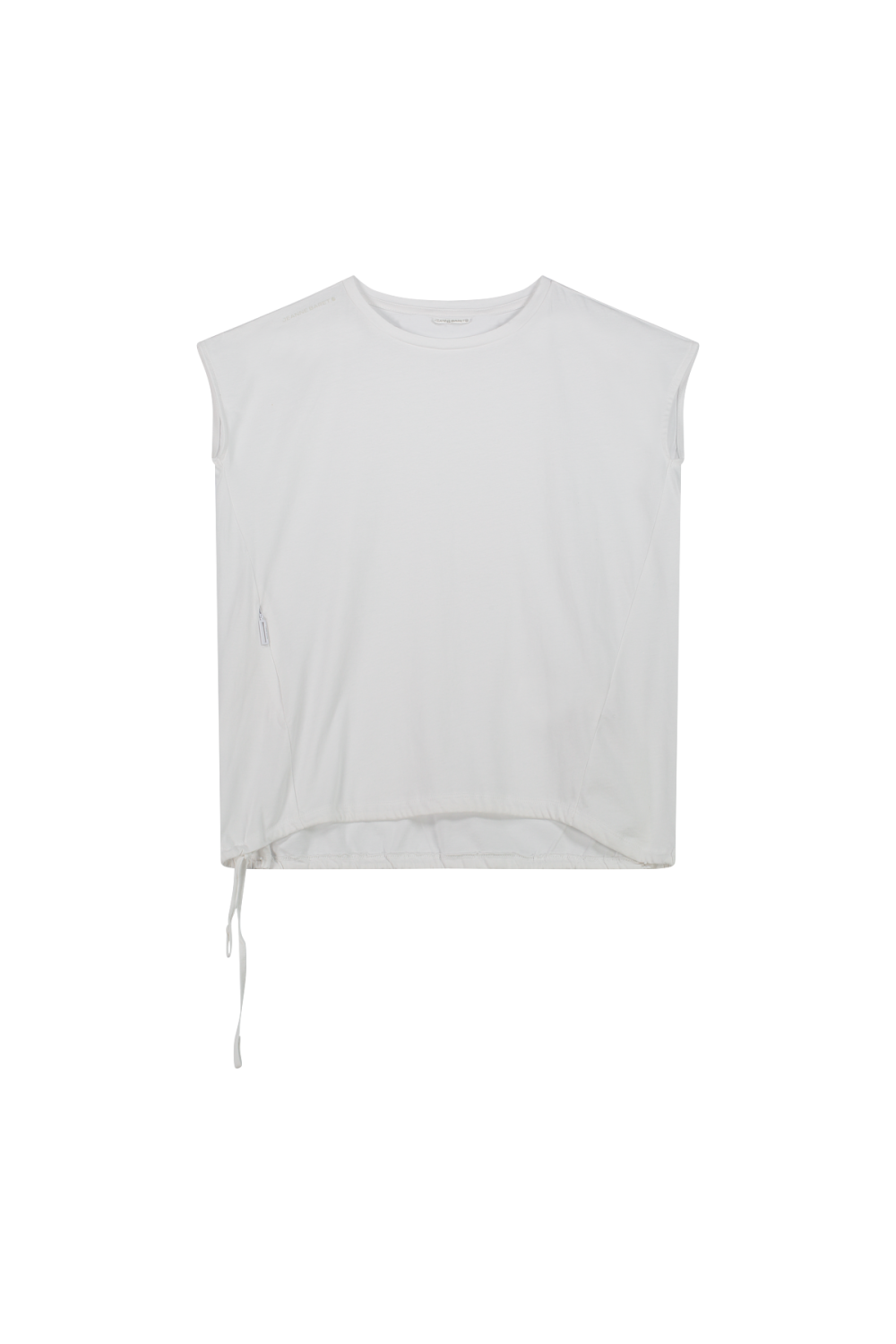 Polynesia Puffy Sleveless Cotton Top White