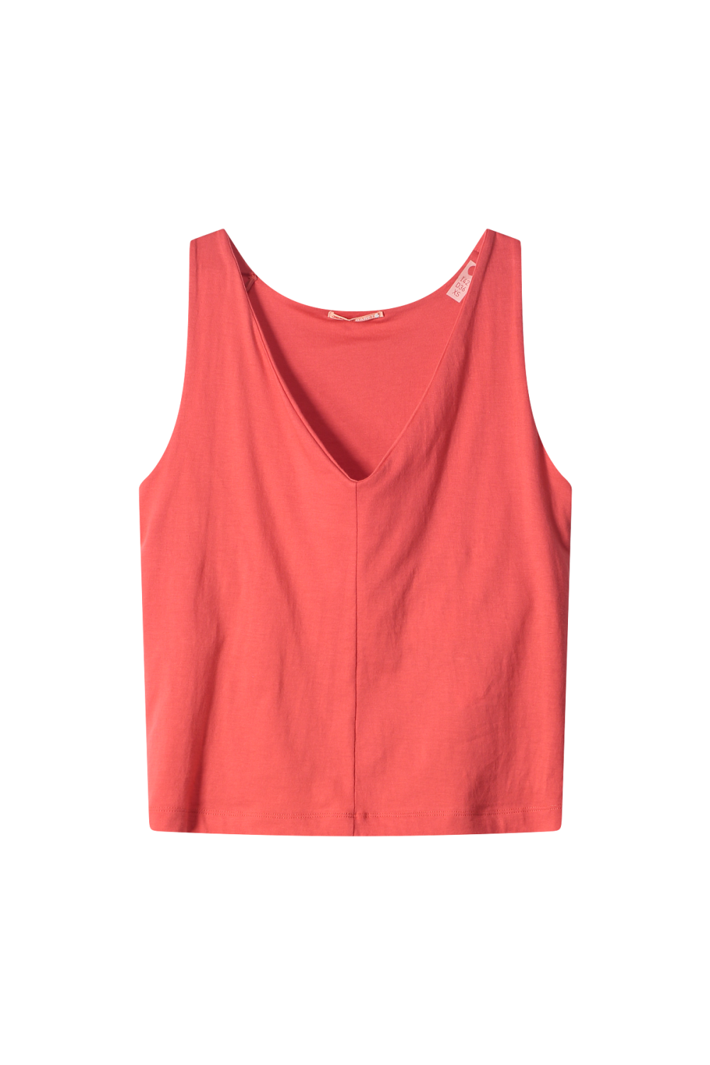 Canotta In Cotone Con Scollo A V Polinesia Rose Rouge