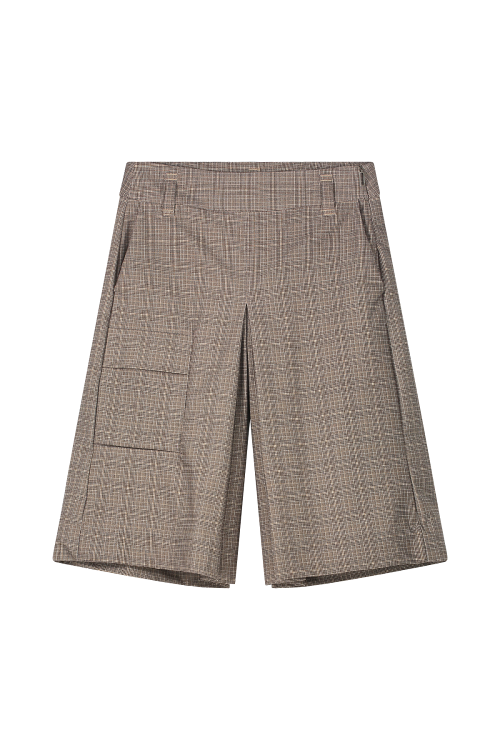 Checkered Medan Skort Chestnut