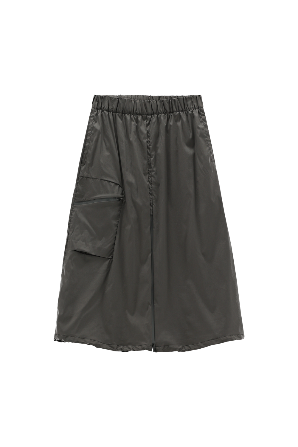 Lotus Midi Balloon Skirt In Parachute Fabric Grape Leaf