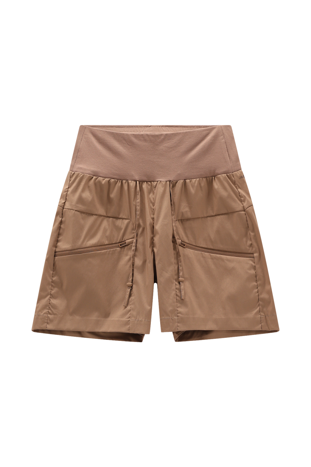 Lotus Pull-on Cargo Shorts In Parachute Fabric Camel